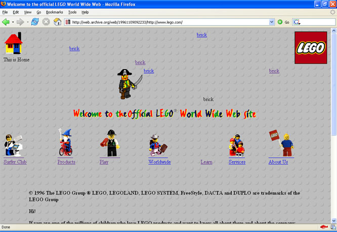 1996 waybackmachine web internet