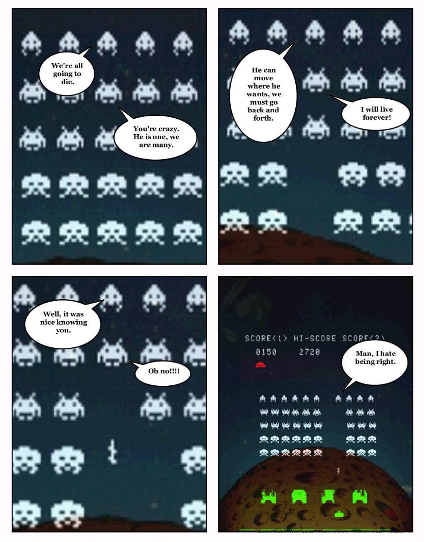 what do space invaders think 