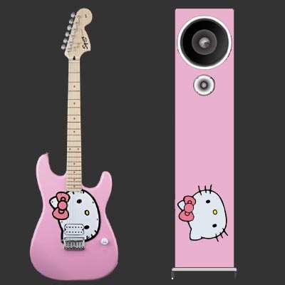 hellokitty fender gitar guitar musti