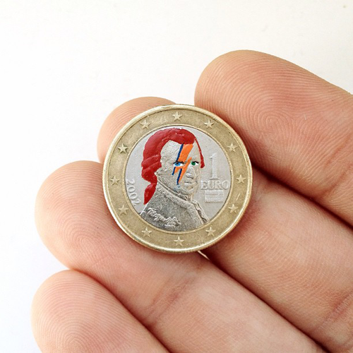 davidbowie bowie  alaaddinsane euro moneyart