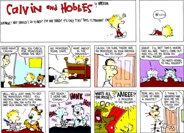 Calvin and Hobbes Fight Club